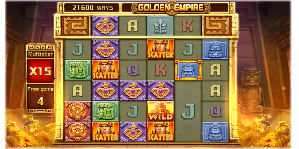 Golden empire free spin feature