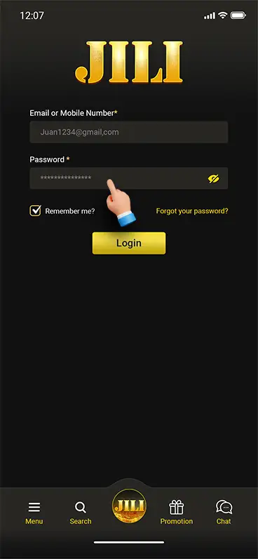 Jili Slot PH Login Input Username And Password