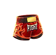 Boxing King Red Boxer Trunks Elements