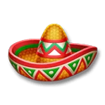 Hot chilli mexican sombrero hat symbol